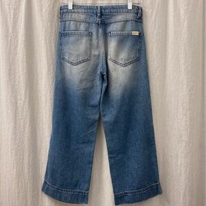BA&SH Talent Jeans Light Wash Denim Wide Leg Ultra‎ Cropped Size 25